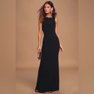 Lulus size small black formal dress. Worn once. Dry cleaned.